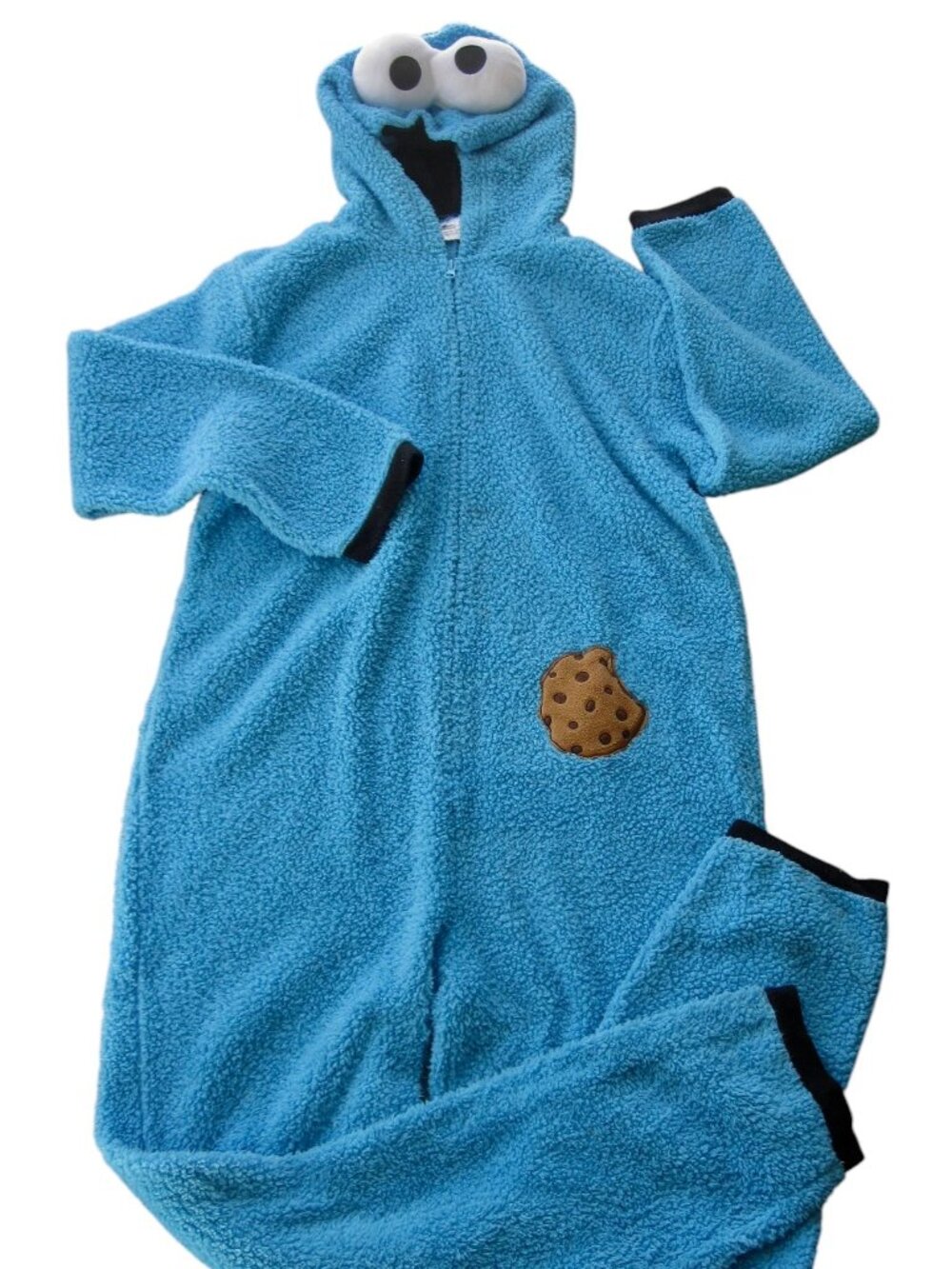Cookie Monster Costume Adult Size L Sesame Street 1-Piece Suit Cosplay HALLOWEEN